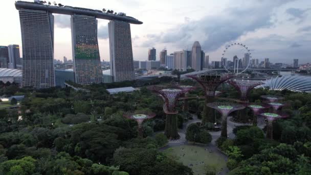 Marina Bay Singapur Července 2022 Landmark Buildings Tourist Attractions Singapore — Stock video