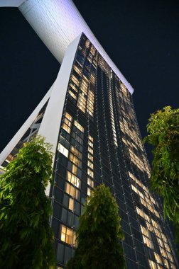 Marina Körfezi, Singapur - 13 Temmuz 2022: Singapur Tarihi Binalar ve Turist Çekimleri