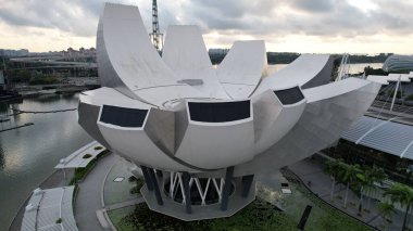 Marina Bay, Singapore - July 13, 2022: The Landmark Buildings and Tourist Attractions of Singapore