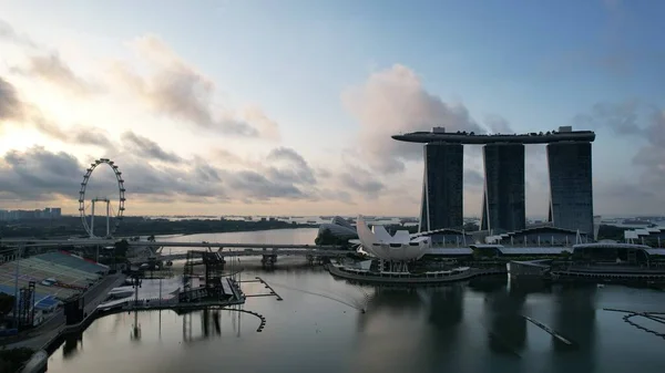 Marina Bay Singapore Липня 2022 Landmark Buildings Tourist Attractions Singapore — стокове фото