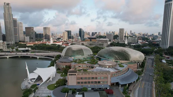 Marina Bay Singapore July 2022 Landmark Buildings Tourist Attractions Singapore — 스톡 사진