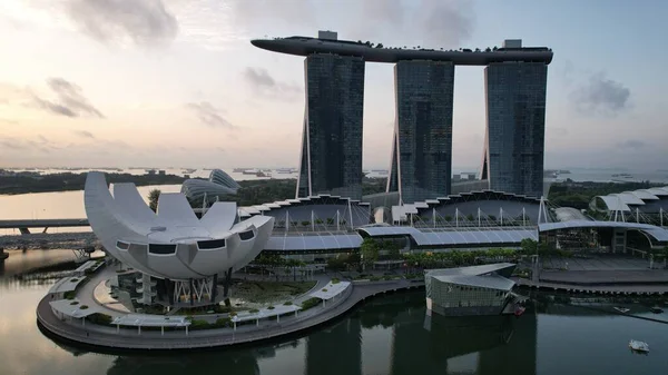 Marina Bay Singapore July 2022 Landmark Buildings Tourist Attractions Singapore — 图库照片