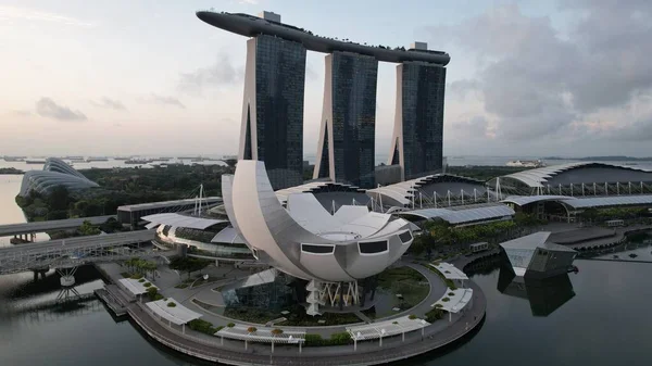 Marina Bay Singapore July 2022 Landmark Buildings Tourist Attractions Singapore — Foto de Stock