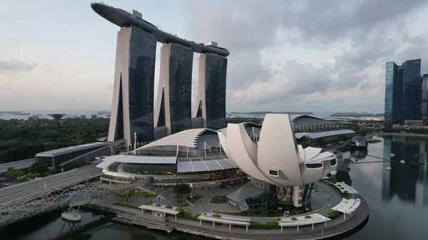 Marina Bay Singapore July 2022 Landmark Buildings Tourist Attractions Singapore — Foto de Stock