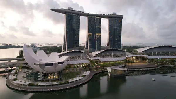 Marina Bay Singapore July 2022 Landmark Buildings Tourist Attractions Singapore — Foto de Stock