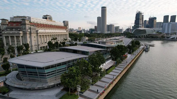 Marina Bay Singapore Липня 2022 Landmark Buildings Tourist Attractions Singapore — стокове фото