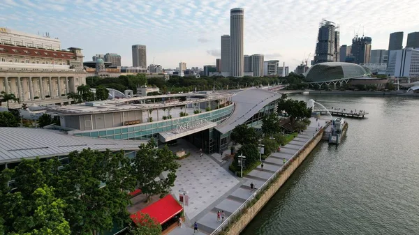 Marina Bay Singapore Липня 2022 Landmark Buildings Tourist Attractions Singapore — стокове фото