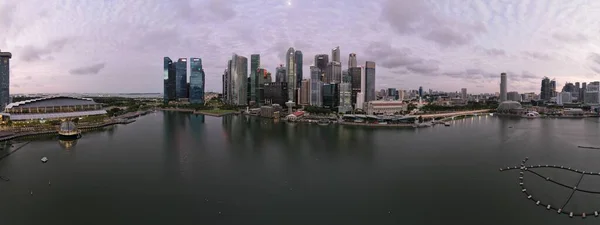 Marina Bay Singapore Július 2022 Landmark Buildings Turisztikai Látványosságok Szingapúr — Stock Fotó