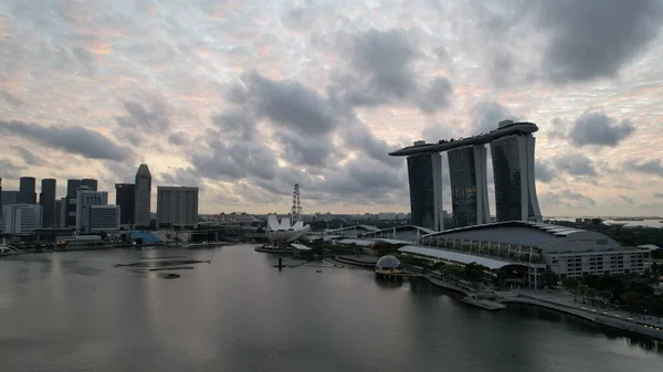 Marina Bay Singapore Липня 2022 Landmark Buildings Tourist Attractions Singapore — стокове фото