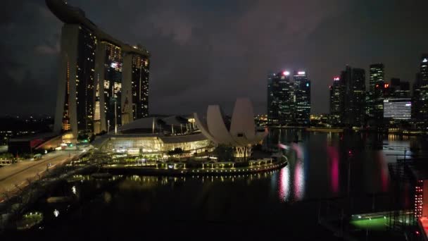 Marina Bay Singapur Července 2022 Landmark Buildings Tourist Attractions Singapore — Stock video