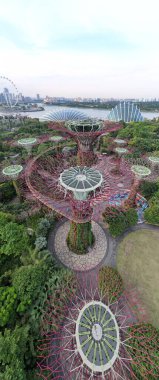 Marina Bay, Singapore - July 13, 2022: The Landmark Buildings and Tourist Attractions of Singapore