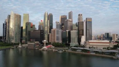 Marina Körfezi, Singapur - 13 Temmuz 2022: Singapur Tarihi Binalar ve Turist Çekimleri