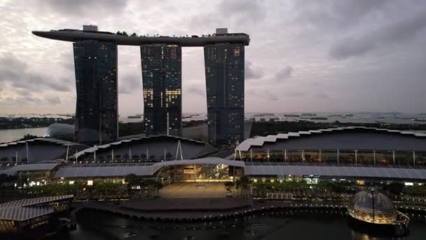 Marina Bay Singapore July 2022 Landmark Buildings Tourist Attractions Singapore — Video