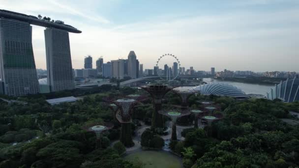 Marina Bay Singapur Července 2022 Landmark Buildings Tourist Attractions Singapore — Stock video