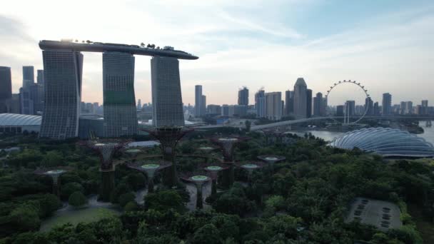 Marina Bay Singapore July 2022 Landmark Buildings Tourist Attractions Singapore — Stock Video