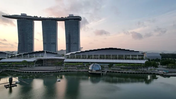 Marina Bay Singapore July 2022 Landmark Buildings Tourist Attractions Singapore — Foto de Stock