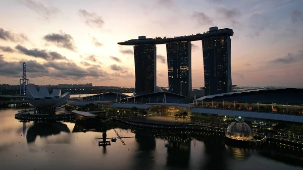 Marina Bay Singapore July 2022 Landmark Buildings Tourist Attractions Singapore — Zdjęcie stockowe