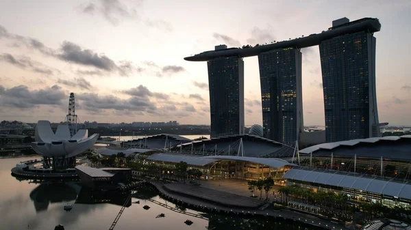 Marina Bay Singapore July 2022 Landmark Buildings Tourist Attractions Singapore — 图库照片