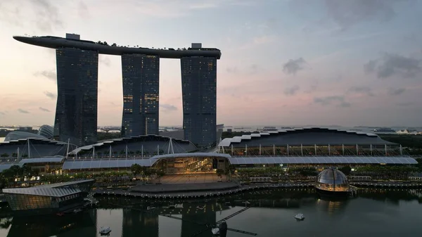 Marina Bay Singapore July 2022 Landmark Buildings Tourist Attractions Singapore — 图库照片