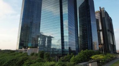 Marina Körfezi, Singapur - 13 Temmuz 2022: Singapur Tarihi Binalar ve Turist Çekimleri