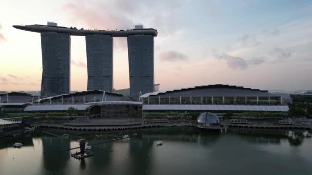 Marina Bay Singapore July 2022 Landmark Buildings Tourist Attractions Singapore — Vídeo de Stock