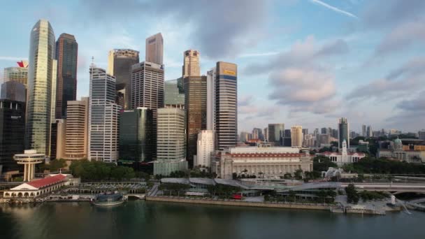 Marina Bay Singapore July 2022 Landmark Buildings Tourist Attractions Singapore — Αρχείο Βίντεο