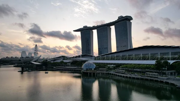 Marina Bay Singapore July 2022 Landmark Buildings Tourist Attractions Singapore — 图库照片