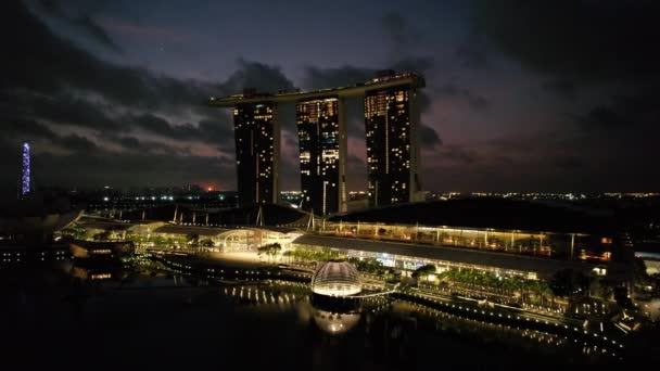 Marina Bay Singapur Července 2022 Landmark Buildings Tourist Attractions Singapore — Stock video