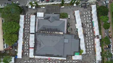 Kuching, Malezya - 1 Ağustos 2022: Geleneksel Kuching Festivali Sokak Fuarı