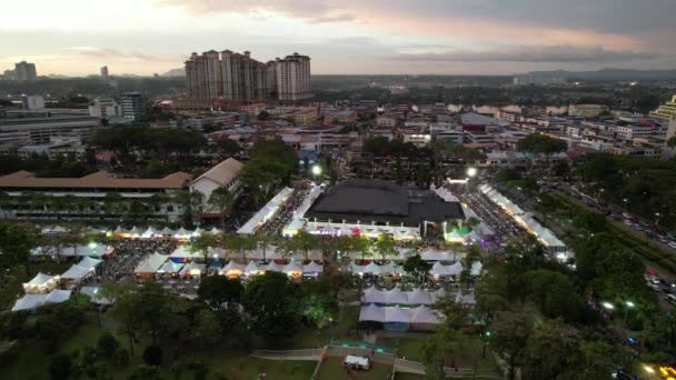 Kuching Malaysia August 2022 Annual Kuching Festival Street Fair — стокове відео