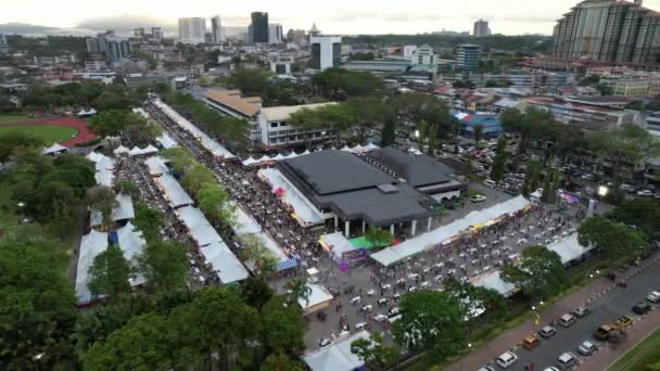 Kuching Malaysia August 2022 Annual Kuching Festival Street Fair — стокове відео