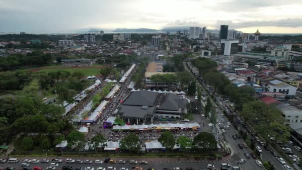 Kuching Malaysia August 2022 Annual Kuching Festival Street Fair — Stockvideo