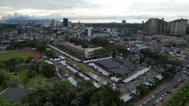 Kuching, Malezya - 1 Ağustos 2022: Geleneksel Kuching Festivali Sokak Fuarı