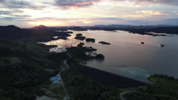 Batang Dam Sarawak Borneo Malaysia — Stok Video