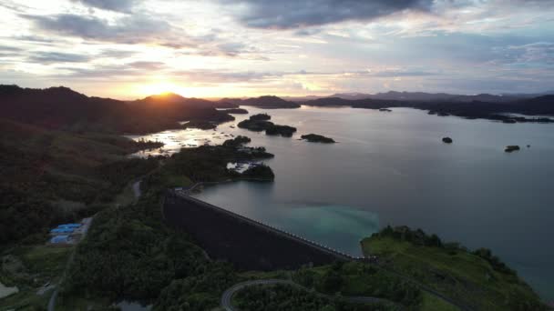 Batang Dam Sarawak Borneo Malaysia — Stok Video