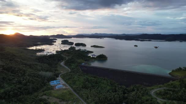 Batang Dam Sarawak Borneo Malaysia — Vídeo de stock