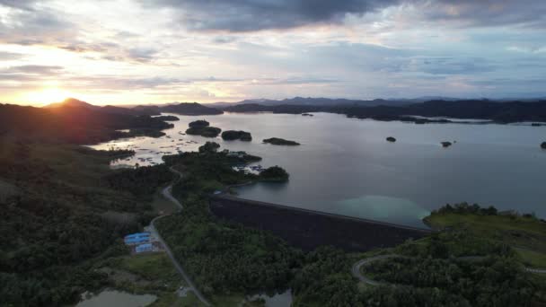 Batang Dam Sarawak Borneo Malaysia — Vídeos de Stock