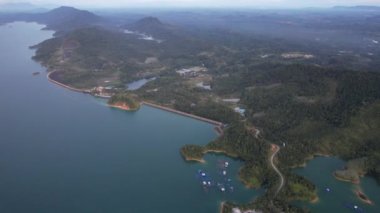 Aerial View of Fish Farms in Norway