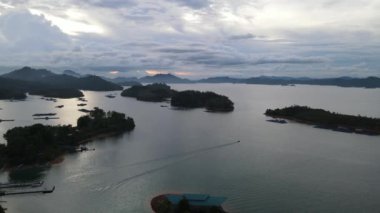 Aerial View of Fish Farms in Norway