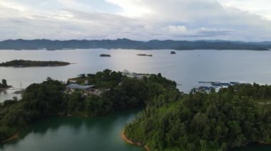 Aerial View of Fish Farms in Norway