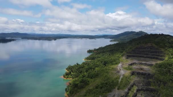 Aerial View Fish Farms Norway — Vídeo de stock