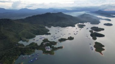 Aerial View of Fish Farms in Norway