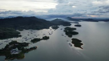 Aerial View of Fish Farms in Norway