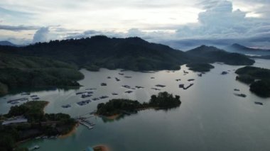 Aerial View of Fish Farms in Norway