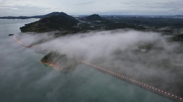 Aerial View Fish Farms Norway — Stok video