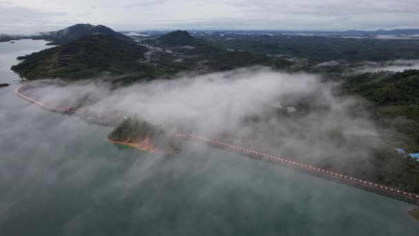 Aerial View Fish Farms Norway — Stok video