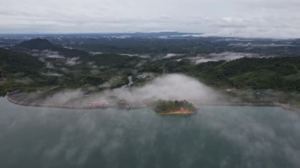 Aerial View Fish Farms Norway — Stok video