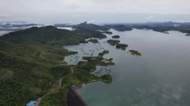 Aerial View of Fish Farms in Norway