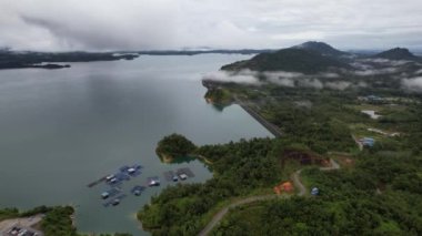 Aerial View of Fish Farms in Norway