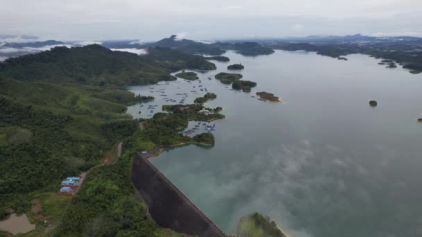 Aerial View Fish Farms Norway — Vídeo de Stock